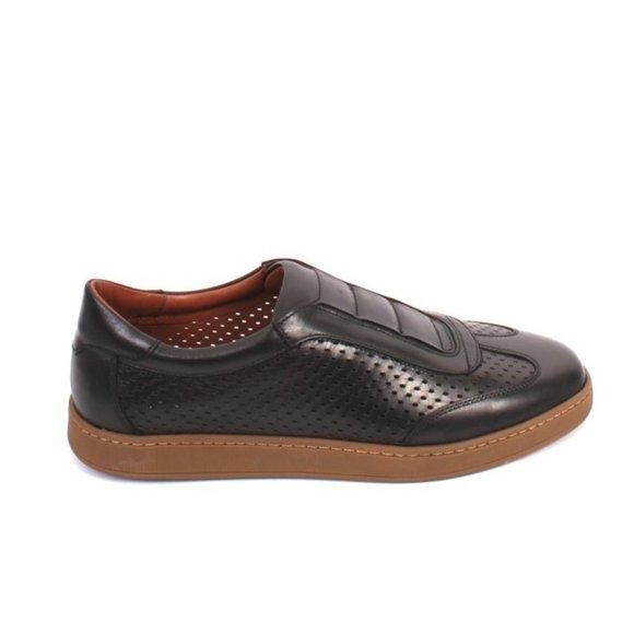 Roberto Serpentini 57130b Black Leather Streetch Sneakers Shoes main image 7